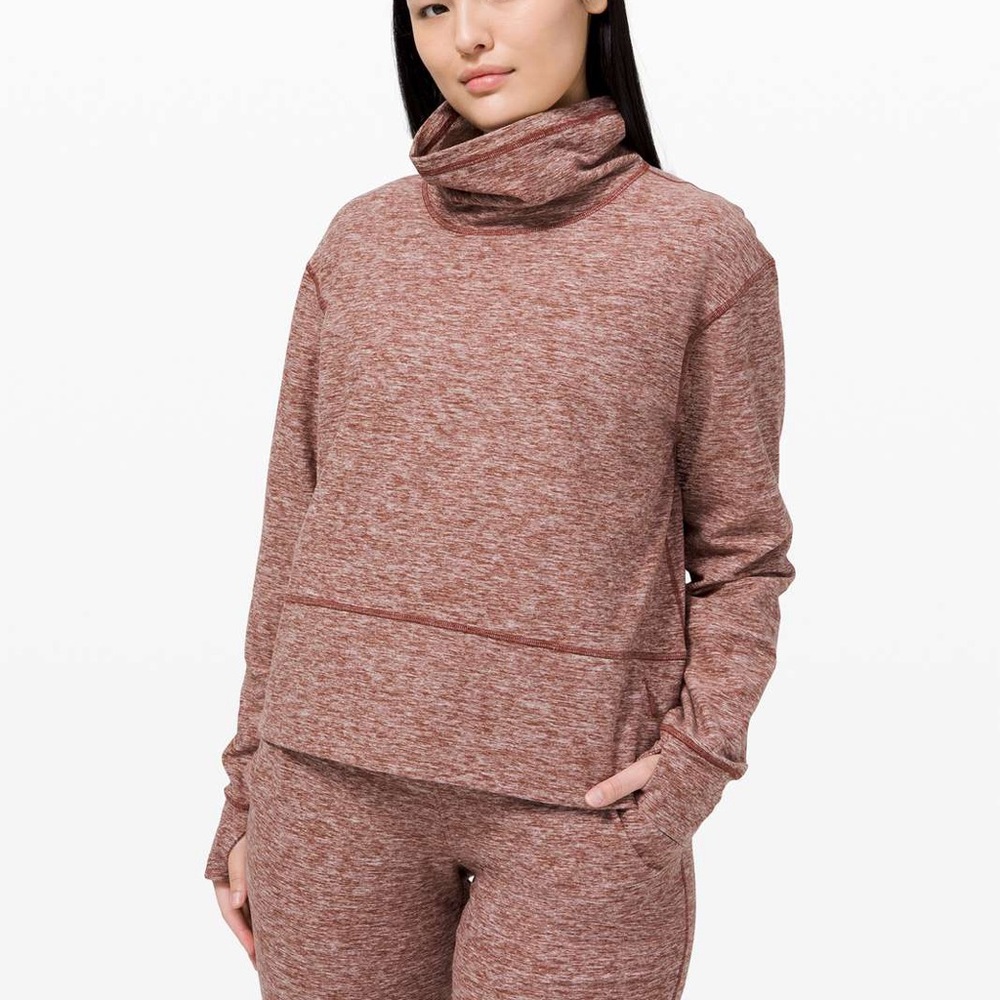 Lululemon Ready to‎ Rulu Fleece Pullover in Heathered Savannah